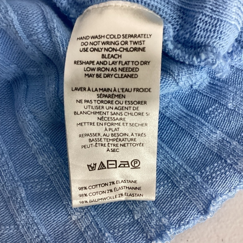 We The Free Meant To Be Tee Placid Blue Ribbed Crop Top Size S - Picture 8 of 8